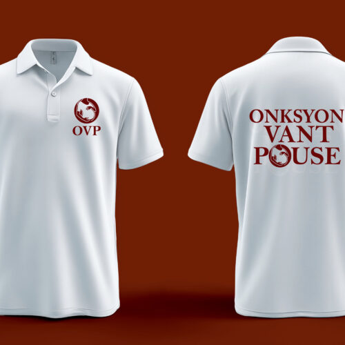 Mayo red Onksyon Vant Pouse T-shirt Polo